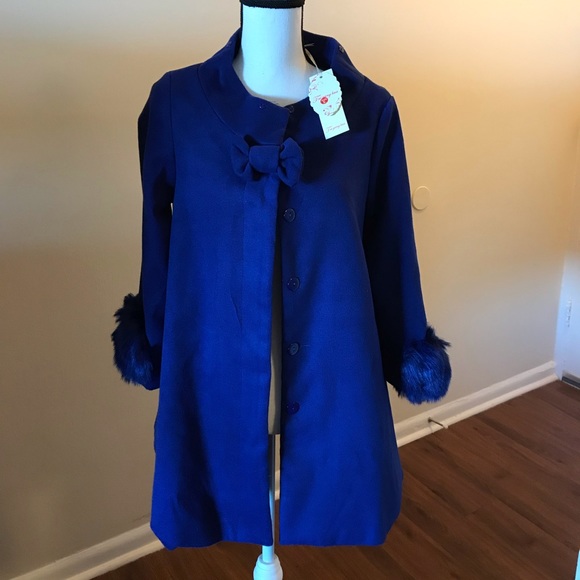 Tai Yang Hui Jackets & Blazers - Pea coat Royal Blue UNIQUE from Japan NWT
